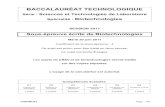 BACCALAURÉAT TECHNOLOGIQUE · 2017-11-24 · 17BIOMLR1 Page : 1/8 BACCALAURÉAT TECHNOLOGIQUE Série : Sciences et Technologies de Laboratoire Spécialité : Biotechnologies SESSION