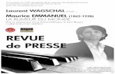 RevuePresse ME DVD MUSIC v4...francese», opus 22, et n 6, opus 23 La Rumeur du monde Laurent Wagschal (piano), Alexis Galpérine (violon), Anne Bramard-Blagny et Julia Blagny (réalisation)