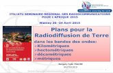 ITU/ATU SEMINAIRE REGIONAL DES RADIOCOMMUNICATIONS POUR L’AFRIQUE 2015 … · 2015-05-06 · Radiocommunications - Niamey-2015 30 COORD avec des stations de radiodiffusion sonore