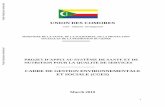 UNION DES COMORESdocuments.worldbank.org/curated/en/...RESUME EXECUTIF : Contexte et Objectif du Projet: Le Gouvernement de lUnion des Comores est en phase de préparation dun projet