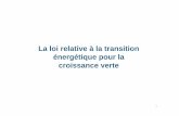 Les conséquences de la loi de transition énergétique pour les … · 2019-05-27 · La loi relative à la transition énergétique Intégrer les enjeux énergétiques dans les