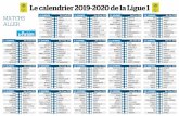Le calendrier 2019-2020 de la Ligue 1 · offert par.fr .fr le calendrier 2019-2020 de la ligue 1 matchs retour 25e journÉesam. 15 fév. 2020 amiens bordeaux brest nantes toulouse