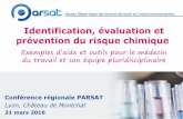 Identification, évaluation et prévention du risque chimique · Conférence régionale PARSAT Lyon, Château de Montchat 31 mars 2016 . Bienvenue ! Liens entre pénibilité et évaluation