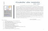 Guide de rentrée - ac-reunion.frien-port1.ac-reunion.fr/.../Guide_de_rentree_2016.pdf · 1 . 2 5 août 201 6 Guide de rentrée 2016 - 2017 . Les pieds sur terre et la tête dans