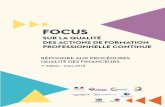 FOCUS - Europa · référencement sont déjà publiés. Ce focus sur la qualité des actions de formation professionnelle continue est un document d’information évolutif sur les