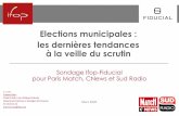 Elections municipales : les dernières tendances à la veille du scrutin · 2020-03-13 · Sondage Ifop-Fiducial pour Paris Match, CNews et Sud Radio Echantillon Méthodologie Mode
