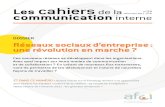 Les cahiers - Association Française Communication …...Les cahiers de la communication interne n 29 - Décembre 2011 5bo rateurs. En ce sens, le rôle de la communication interne