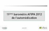 11ème baromètre AFIPA 2012 · PDF file 2 La définition de l’automédication selon l’Afipa 3 Un marché toujours dynamique en 2012 4 Le top 10 des laboratoires et des marques