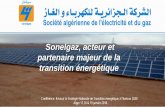 Sonelgaz, acteur et partenaire majeur de la transition énergétique · 2018-01-25 · 1. Production de plus de 738 000 MWh 2. Participation à la couverture de la demande électrique