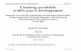 E-learning: possibilités et défis pour le développement · Centre Universitaire d’Ecologie Humaine et des Sciences de l’Environnement, Université de Genève, ... 1.2.On apprend