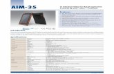 E D C UL C ® US Introduction Specificationsadvdownload.advantech.com/productfile/PIS/AIM-35/Product - Datas… · Introduction AIM-35 is an industrial-grade handheld tablet POS system