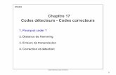 Chapitre 17 Codes détecteurs - Codes correcteursmaths.cnam.fr/IMG/pdf/mva004-8-isa.pdf · Quand les bits de contrôle sont placés à la fin du bloc, on dit que le codage est systématique.