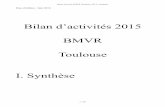 Bilan d’activités 2015 BMVR Toulouse I. Synthèse - …...BMVR de Toulouse : Organigramme au 01/01/2016 Direction L Harivel Secrétariat Moyens Généraux L Yvars GRH Comptabilité