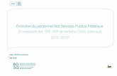 Evolution du personnel des Services Publics Fédéraux · 2020-06-29 · Evolution du personnel des Services Publics Fédéraux 1 . Table des matières 1 Introduction 4 Avertissement