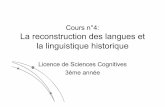 Cours L3 - 4 - La reconstruction des langues et la ...helene.brochard.free.fr/Sciences%20du%20langage/L2%20SDL/Seme… · Introduction aux méthodes de classification et de reconstruction