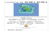 COMMUNE DE BORA BORA - Service du patrimoine archivistique … · 2019-12-06 · commune de bora bora borabora liste des terres recensees 1888-1926 numero revendiquant en litige jopf