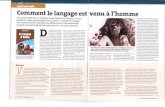 Sites personnels de Télécom ParisTech · savoirs Anthropologie Comment le langage est Dans son dernier livre, le linguiste Derek Bickerton s'attaque à ce qu'il qualifie de plus