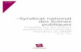 –Syndicat national des Scènes publiques · 2016-01-29 · Enquête sur les scènes publiques permanentes – SNSP Bénédicte Dumeige Conseil | Janvier 2016 6 Introduction Dans