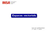 Espaces vectoriels - Claude Bernard University Lyon 1math.univ-lyon1.fr/.../chap12_Espaces_Vectoriels_CM.pdfSommaire 1 Structure d'espace vectoriel Dé nition et exemples Quelques