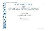Architecture des Systèmes Informatiques 20... Architecture des Systèmes Informatiques 2 Architecture des Systèmes Historique Architecture d'un Ordinateur / d'un processeur Objectif