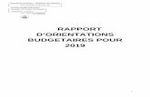 RAPPORT D’ORIENTATIONS BUDGETAIRES POUR 2019 · 2019-03-15 · B. Eléments d’orientation pour l’année 2019 13 C. Hypothèses et prévisions retenues pour le budget primitif