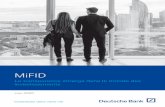 MiFID - Deutsche BankTable des matières I. Objectifs et champ d’application de la présente brochure MiFID 2 ll. Notion de client - Classification des clients de la Banque 5 lll.