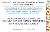 Union Economique et Monétaire Ouest Africaine (UEMOA)roppa-afrique.org/IMG/pdf/panorama_reformes_foncieres_roppa.pdfRIZICOLES EN AFRIQUE DE L’OUEST PANORAMA DE LA MISE EN OEUVRE