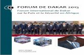 FORUM DE DAKAR 2015 · 2015-10-11  · En 2015, le Forum de Dakar a permis d’élargir encore le spectre de nos réflexions et de noter l’importance cruciale d’une approche globale