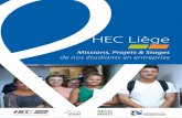HEC Liège · 2017-01-10 · Plusieurs formules de collaboration HEC Liège/Entreprises existent dans les Masters en sciences de gestion, ingénieur de gestion et sciences économiques