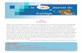 Collège G. Clémenceau - Montpellier - Numéro Gratuit N°6 ... N°6 Octobre 2017.pdfLe NEW Journal du Collège — Octobre 2017 PAGE 7 La rétrospective du NJDC La Création (Septembre