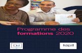 Programme des formations 2020 - Accueil - Fapil · Les droits relatifs au logement des personnes étrangères 1 10 septembre Paris Prévenir les discriminations relatives au logement
