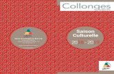 Mairie de Collonges au Mont d’Or 2018 - 2019 · 19h30: Nos associations culturelles mettront à l’honneur un de leurs bénévoles 20h30 : Initiation à la salsa et concert du