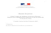 Dossier de presse - — Institut Français d'Algérie · 1 Ambassade de France en Algérie Service de Presse et de Communication Dossier de presse Visite à Alger de Madame Geneviève