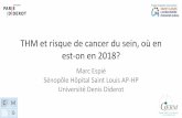 THM et risque de cancer du sein, où en est-on en 2018?germ-mastopathies.fr/dossier_pdf/THM et risque de cancer du sein.pdf · Risque de cancer du sein en fonction des THS •Étude