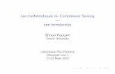 Les math´ematiques du Compressive Sensing une introduction ...math.univ-lille1.fr/~cempi/activites_scientifiques/... · “Compressive Sensing”. Son but est de donner un aperc¸u