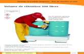 Volume de rétention 200 litres · PDF file 120 ¸ Support pour fût galvanisé pour 1 fût de 60 ou 200 litres Dimensions L x P x H (mm) : env. 600 x 600 x 380 Code article 2560 Bacs