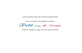 COLLOQUE INTERNATIONAL Petit éloge · Chanteuses françaises des années 2010 : un comique « genré » ? 16h15-16h30 Pause-café 1. Robert MASSART, Haute École du Hainaut – Condorcet,