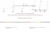 Liste des nouveautés du Service Commun de Documentation …servaleph.univ-catholyon.fr/exlibris/aleph/u21_1/alephe/... · 2012-09-24 · Marie : figures et réceptions : enjeux historiques