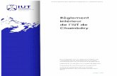 Règlement intérieur de l’IUT de Chambéry · • Arrêté du 3 août 2005 relatif au diplôme universitaire de technologie dans l’Espace européen de l’enseignement supérieur