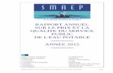 RAPPORT ANNUEL SUR LE PRIX ET LA QUALITE DU SERVICE … · 2020-01-31 · Rapport annuel sur le prix et la qualité du service public de l’eau potable – année 2015 2/24 RAPPORT