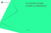 les Activités sociales dAG2R LA MONDIALE · 2020-04-24 · Les Activités Sociales : en chiffres Chiffres 2018 consolidés (retraite, prévoyance et mutuelles), hors fonds dédiés