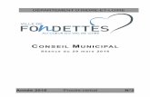 Conseil municipal du 29 mars 2016 - Fondettes · 2016-07-06 · Procès verbal du conseil municipal du 29 mars 2016 p 6 8. Affectation du résultat de l'exercice 2015 du budget annexe