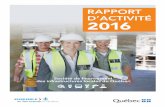 Rapport d’activité 2016 - SOFIL · 2016-10-04 · Québec, le 26 juillet 2016 . 1 TABLE DES MATIÈRES ... Revue financière 2015-2016 ... organismes municipaux pour la réalisation