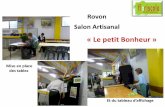 « Le petit Bonheurekladata.com/jyCaxXRw9Nde9Oz_Ti_l01eYQY8/2015-04-rovon... · 2015-10-14 · Rovon Salon Artisanal Mise en place des tables Et du tableau d’affichage « Le petit