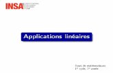 Applications linéaires - Claude Bernard University Lyon 1math.univ-lyon1.fr/.../chap13_Applications_Lineaires_WEB.pdf · 2018-10-01 · x 2 y + 3 z = 0 et la droite vectorielle D