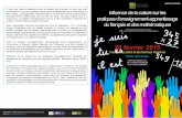 Journée d’étude - Université de Limoges · Journée d’étude Influence de la culture sur les pratiques d’enseignement-apprentissage du français et des mathématiques Avec