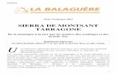 SIERRA DE MONTSANT TARRAGONE - La Balaguère€¦ · 1 Fiche Technique 2013 SIERRA DE MONTSANT TARRAGONE De la montagne à la mer par les sentiers des ermitages et des grands vins