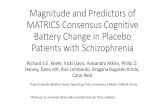 Magnitude and Predictors of MATRICS Consensus Cognitive ... ... Magnitude and Predictors of MATRICS Consensus Cognitive Battery Change in Placebo Patients with Schizophrenia Richard