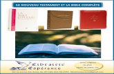 Le NOUVEAU TESTAMENT ET LA BIBLE COMPL adulte...¢  a Bible, traduction officielle liturgique est la