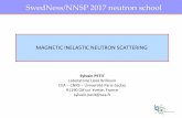 Cliquez pour modifier le style du titreSwedNess/NNSP 2017 ... · Cliquez pour modifier le style du titre1. Crystal field o Electrostatic interaction between a magnetic ion and its